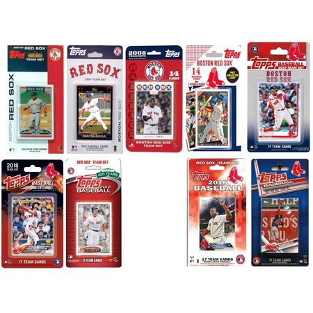 WILLIAMS & SON SAW & SUPPLY C&I Collectables REDSOX919TS MLB Boston Red Sox 9 Different Licensed Trading Card Team Sets REDSOX919TS